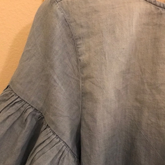 Denim Ruffle Top - Picture 4 of 9